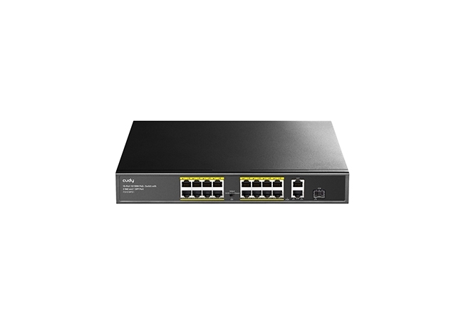 Cudy 16-Port 10/100M PoE+ Switch with 1 Combo SFP Port