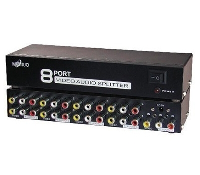 Maituo 8 Port AV Video Audio Splitter 