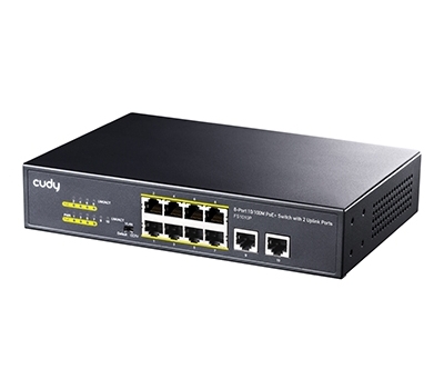 Cudy 8-Port 10/100M PoE+ Switch with 2 Uplink Ports Cudy 8-Port 10/100M PoE+ Switch with 2 Uplink Ports