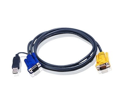 5M USB KVM Cable with 3 in 1 SPHD and built-in PS/2 to USB converter